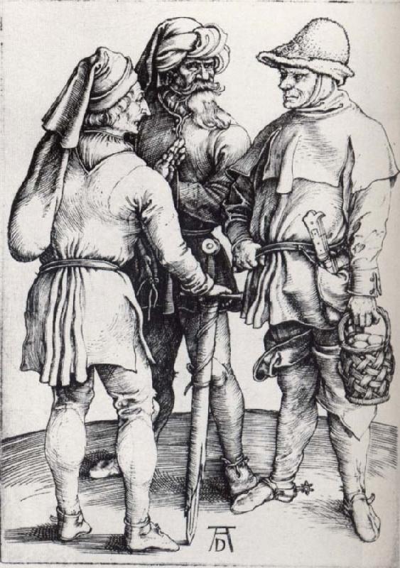 Albrecht Durer Three Peasants in conver-sation oil painting picture